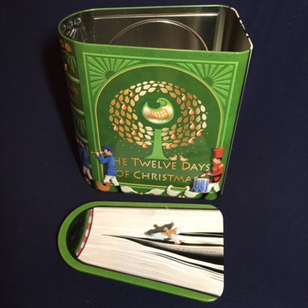 Christmas The Twelve Days of Christmas Book Tin - Harry London Empty Tin Box